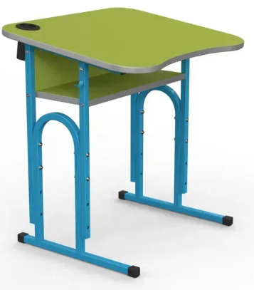 Стіл учнівський 05 №4-6/600х500 нахил без полиці МФ Вересень